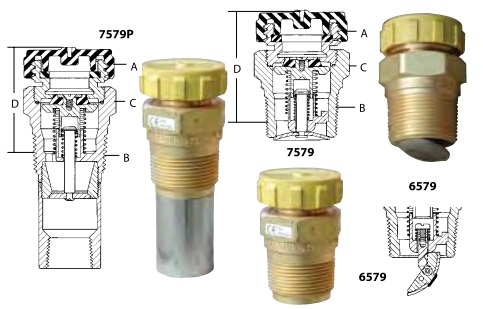 Двойные наполнительные запорные клапаны серий 6579 и 7579 для резервуаров-хранилищ типа ASME и моторного топлива