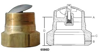 Поворотные обратные клапаны с двойным уплотнением серий 6586D и A6586D для резервуаров и трубопроводов