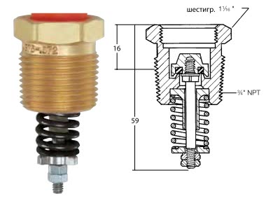 Внутренние &laquo;хлопковые&raquo; предохранительные клапаны для емкостей типа DOT на автопогрузчиках серии 8545AK