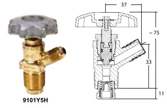 Клапаны отбора СУГдля резервуаров моторного топлива 9101Y5H