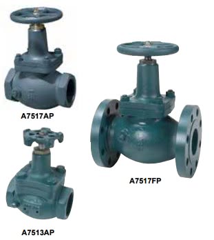 Запорные проходные и угловые клапаны серий A7500 и TA7500 с V-образным кольцевым уплотнением для газгольдеров, газовозов и наполнительных трубопроводов