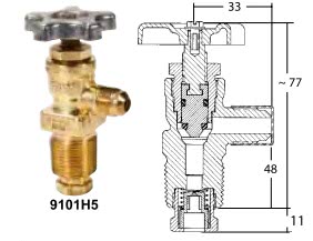 Клапаны отбора СУГдля резервуаров моторного топлива 9101H5