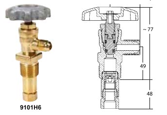 Клапаны отбора СУГдля резервуаров моторного топлива 9101H6