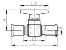 Шаровый кран пресс