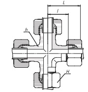 Крестовина равнопроходная DIN серии DC.