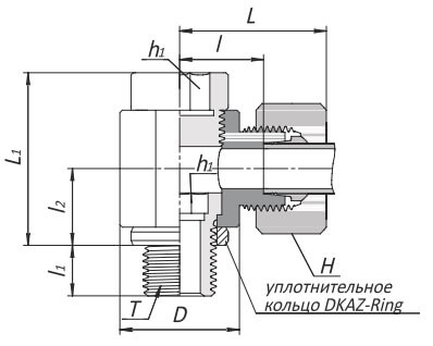 Фитинг Банжо угловой конфигурации DIN (BSPP цилиндрическая/метрическая цилиндрическая)серии DSWVE-G/M.