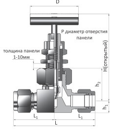 Серия GH Игольчатый вентиль для применения на высокое давление и высокую температуру