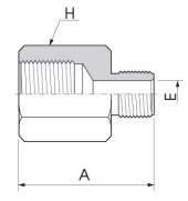 H-MFAC Понижающий адаптер с наружной и внутренней резьбами