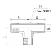 H-SMT Тройник с наружными резьбами