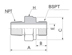 H-SNA Соединитель с наружными резьбами NPT и G (M)