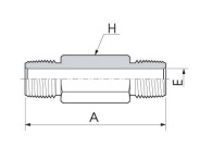 H-SNL Соединитель удлиненный с наружными резьбами