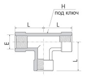 H-STA Тройник с внутренними резьбами