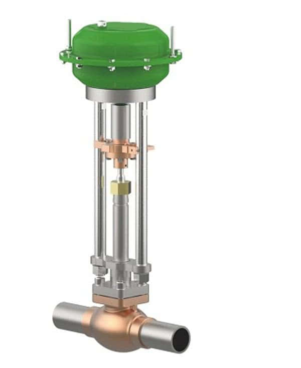 Запорный клапан с приводом 01313 с припаянными трубками из нержавеющей стали