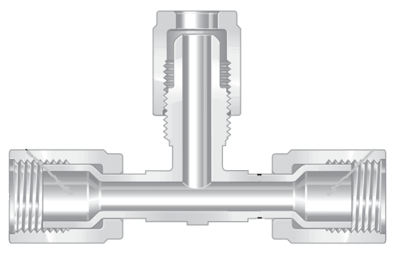 Фитинги высокой чистоты из перфторалкокси компактные тройники отвод - отвод