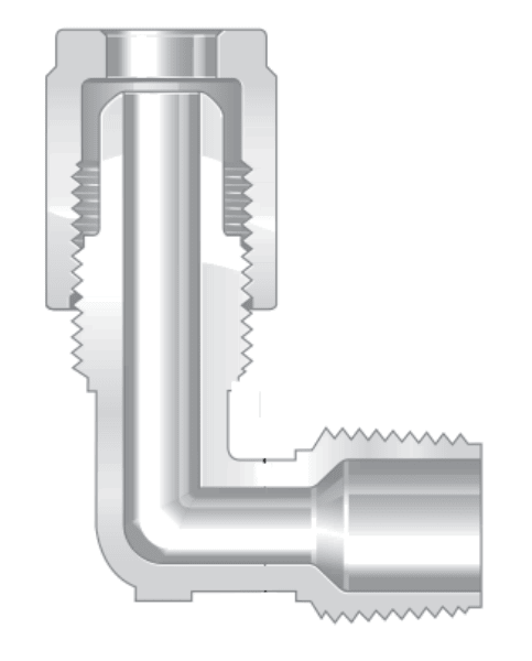 Фитинги высокой чистоты из перфторалкокси угольники наружная резьба NPT