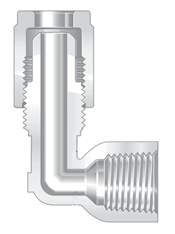 Фитинги высокой чистоты из перфторалкокси угольники внутренняя резьба NPT