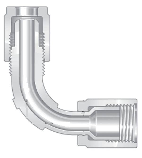 Фитинги высокой чистоты из перфторалкокси компактные закругленные угольники наружная и  внутренняя развальцовка