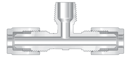Фитинги высокой чистоты из перфторалкокси тройники ответвление, наружная резьба NPT
