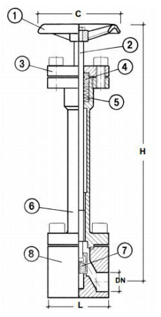 Криогенный запорный вентиль CAEN CRYO VHP-6000, 6000T