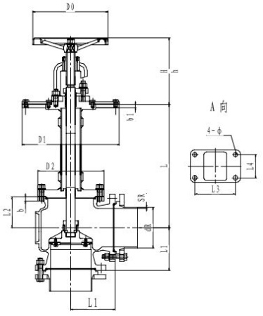 Криогенный запорный клапан угловой CCK T121DL125-250 PN6