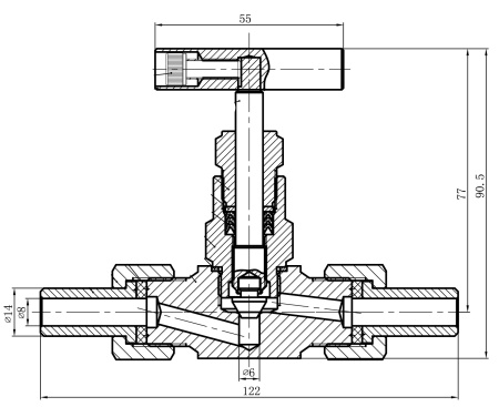 Клапан запорный ZF-08 (DX-08) Клапан запорный ZF-08 (DX-08)