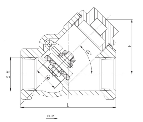 Обратный клапан криогенный типа  DHX-15