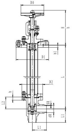Криогенный запорный клапан угловой CCK T361DL20-32 PN64
