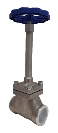 Запорный клапан криогенный типа DJ-50D с фланцевым креплением крышки