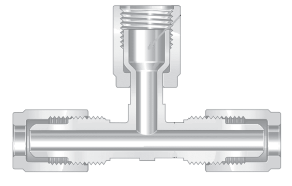 Фитинги высокой чистоты из перфторалкокси компактные тройники ответвление