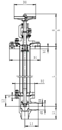 Криогенный запорный клапан угловой CCK T311DB20-40 PN40
