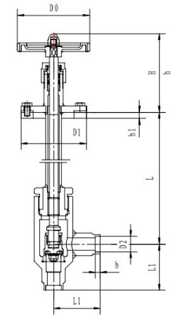 Криогенный запорный клапан угловой CCK T311DL10-15 PN40