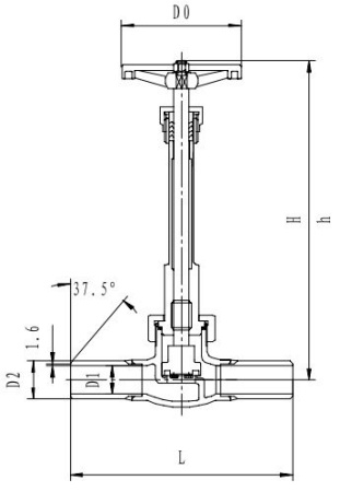 Криогенный запорный клапан CCK T328DJ10X-40X PN40