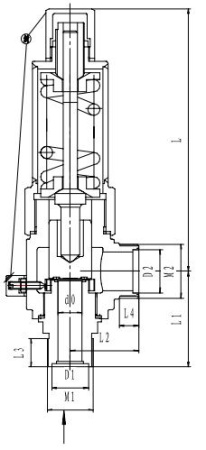 Предохранительный клапан тип T401DK10-25 PN100