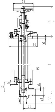 Криогенный запорный клапан угловой CCK T251DB80-100 PN25