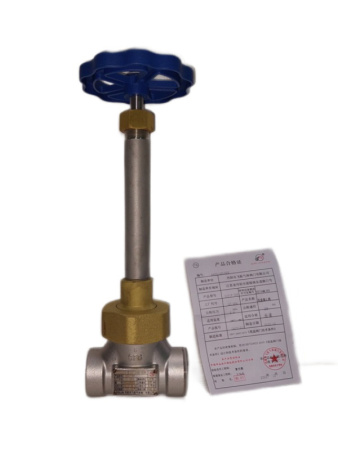 Запорный клапан криогенный типа DJ-25A с длинным штоком