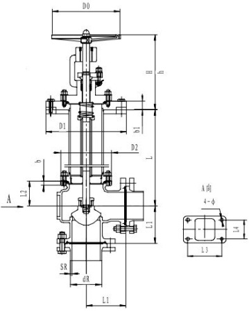 Криогенный запорный клапан угловой CCK T321DB25-50 PN40