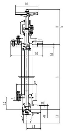 Криогенный запорный клапан угловой CCK T351DL20-40 PN64