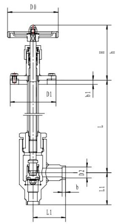 Криогенный запорный клапан угловой CCK T361DL10-15 PN64