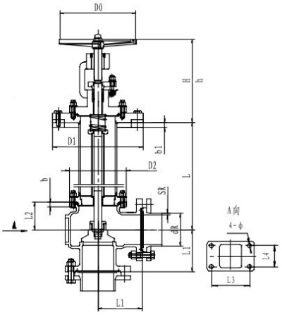 Криогенный запорный клапан угловой CCK T121DL65-100 PN6