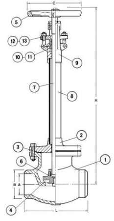 Криогенный запорный вентиль CAEN CRYO VCYS-800