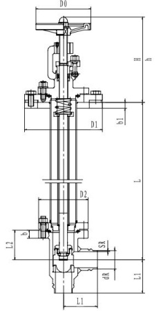 Криогенный запорный клапан угловой CCK T201DB32-40 PN16