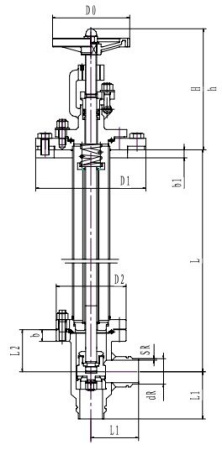 Криогенный запорный клапан угловой CCK T201DL32-40 PN16