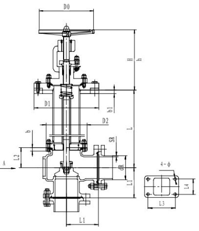 Криогенный запорный клапан угловой CCK T171DL65-100 PN10