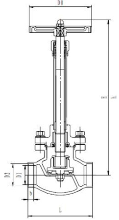 Криогенный запорный клапан CCK GLOBE DJ61F-40P