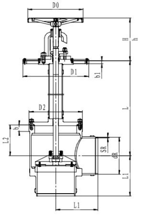 Криогенный запорный клапан угловой CCK T311DL200-300 PN40
