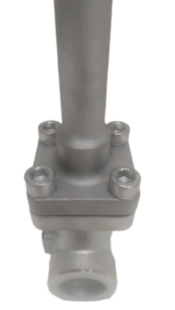 Запорный клапан криогенный типа DJ-40D с фланцевым креплением крышки