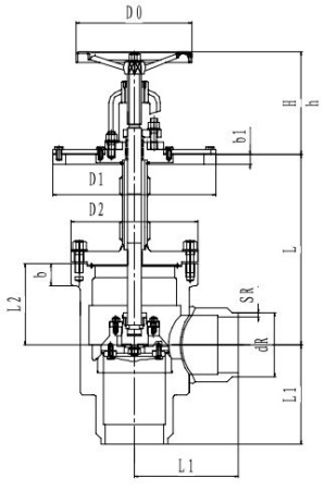 Криогенный запорный клапан угловой CCK T351DL150 PN64
