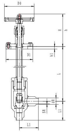 Криогенный запорный клапан угловой CCK T201DB10-15 PN16
