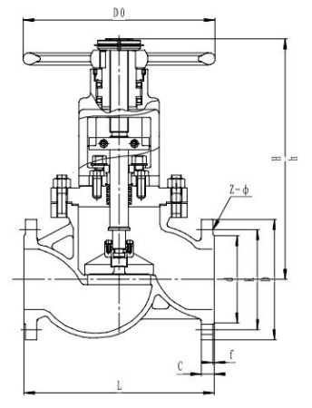 Запорный клапан CCK J41F-25T DN200-300