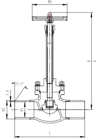 Криогенный запорный клапан CCK T328DJ50Y-100Y PN40